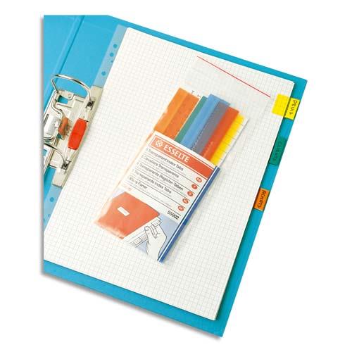 [272950] ESSELTE Sachet de 5 cavaliers auto-adhésifs coloris assortis, en PVC