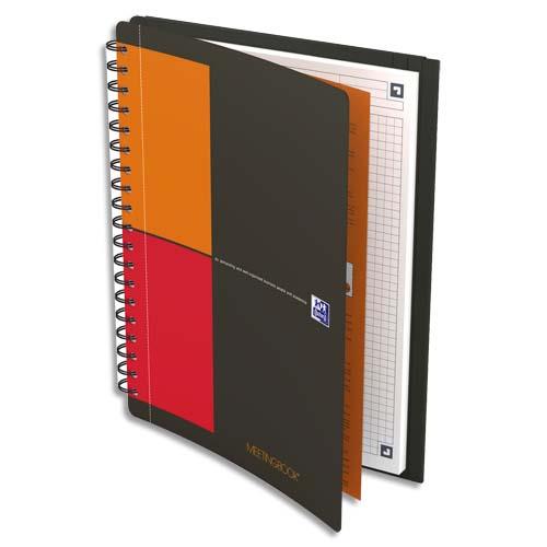 [275273] OXFORD Cahier Meetingbook I-CONNECT spirale 160 pages 5x5 18,5x25cm (format tablette). Couverture PP