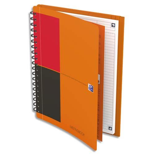 [275281] OXFORD Cahier Meetingbook I-CONNECT spirale 160 pages L6mm 18,5x25cm (format tablette). Couverture PP