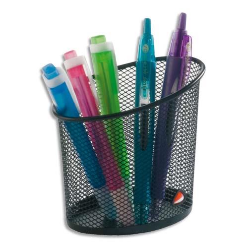 [282409] ALBA Pot à crayons en métal Noir MESHCUP N