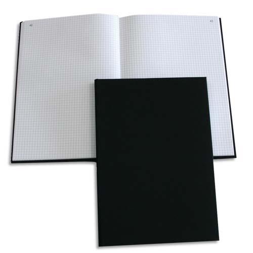 [283418] ELVE Registre toilé folioté 1 à 300 format 32x25 cm, 300 pages quadrillé 5/5. Coloris Noir