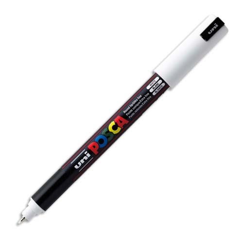 [283522] POSCA Marqueur peinture à eau, encre à pigmentation Blanche, pointe ultra fine