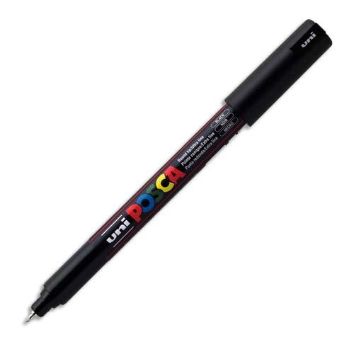 [283530] POSCA Marqueur peinture à eau, encre à pigmentation Noire, pointe ultra fine