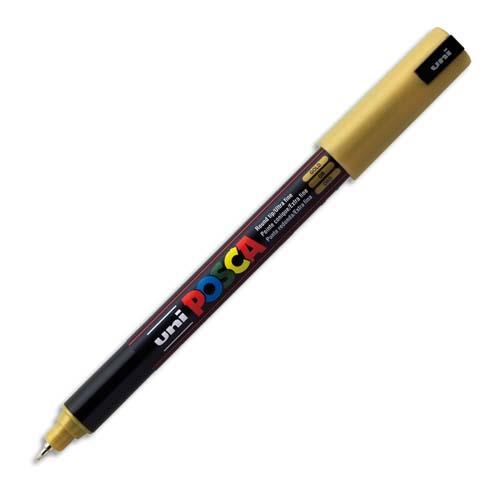 [283548] POSCA Marqueur peinture à eau, encre à pigmentation or, pointe ultra fine