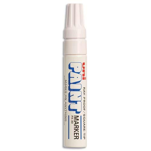 [283733] UNI-BALL Marqueur peinture à huile, encre à pigmentation Blanche, pointe extra-large UNI PAINT PX30/BL