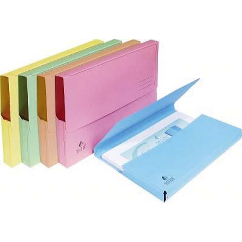[284576] EXACOMPTA Paquet 25 chemises à poche SUPER en carte 210g. Coloris assortis pastels
