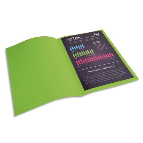 [284584] EXACOMPTA Paquet de 100 chemises ROCK'S en carte 210 grammes coloris Vert clair
