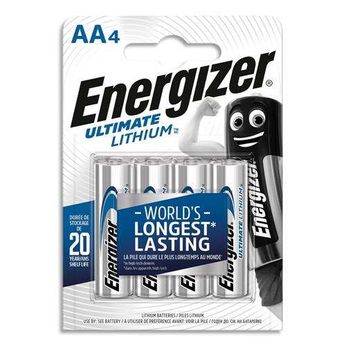 [293892] ENERGIZER Blister de 4 piles LITHIUM AA LR6 Ultimate lithium 7638900262643