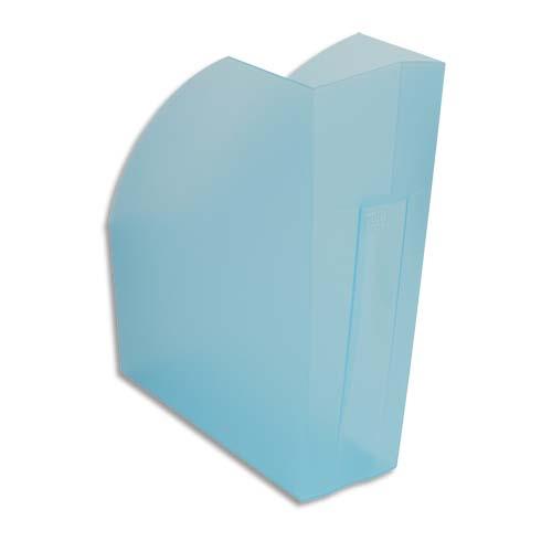 [295497] EXACOMPTA Porte-revues Iderama. Coloris Turquoise transparent. Dim. L29,2 x H32 x P11 cm