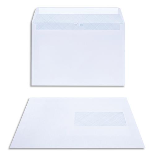 [298007] BONG Boîte de 200 enveloppes C5 162x229mm Blanc 80g auto-adhésive