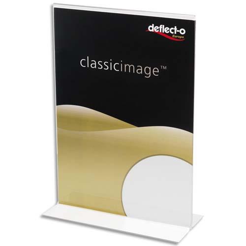 [018973] DEFLECTO Porte-affiche transparent pour documents A4 portrait droit transparente