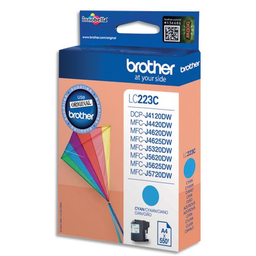 [314808] BROTHER Cartouche Jet d'encre Cyan LC223C (dont eco-taxe de 0,01 €)