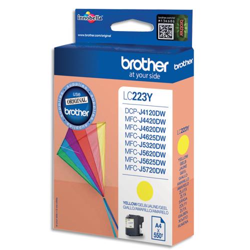 [314814] BROTHER Cartouche Jet d'encre Jaune LC223Y (dont eco-taxe de 0,01 €)