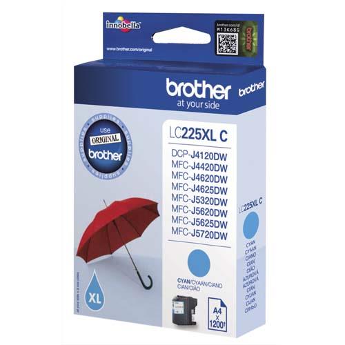 [314820] BROTHER Cartouche Jet d'encre Cyan XL LC225XLC (dont eco-taxe de 0,01 €)