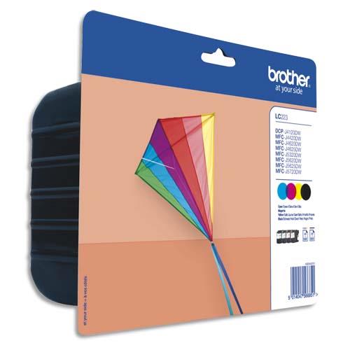 [314926] BROTHER Pack 4 couleurs Jet d'encre LC223VALBP (dont eco-taxe de 0,05 €)