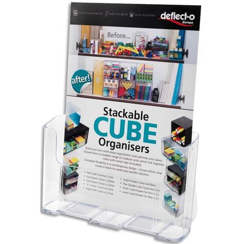 [019189] DEFLECTO Porte-brochures A4 vertical une case A4