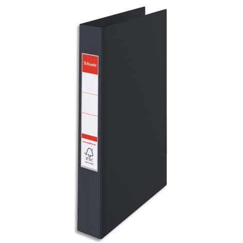 [056683] ESSELTE Classeur 4 anneaux VIVIDA en polypropylène, dos 4cmm, coloris Noir