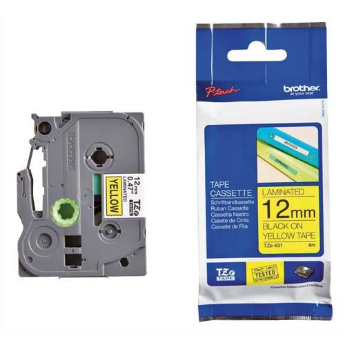 [347082] BROTHER Ruban pour PTOUCH laminé Noir/vert 12mmx8m TZE731