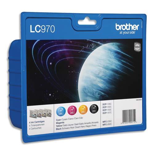 [357120] BROTHER multipack cartouche Jet d'encre LC970VALBP (dont eco-taxe de 0,01 €)