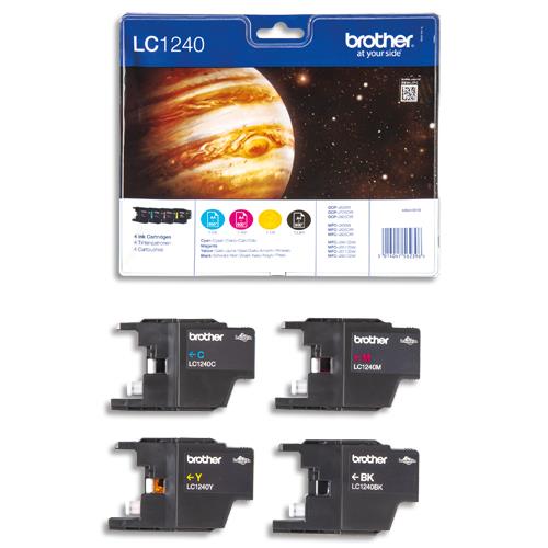 [358838] BROTHER Value Pack Jet d'encre 4 couleurs LC1240VALBP (dont eco-taxe de 0,05 €)