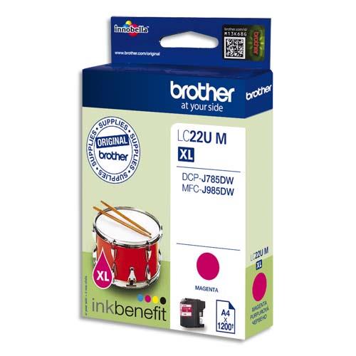 [381929] BROTHER Cartouche Jet d'encre LC22UM Magenta haute capacité (dont eco-taxe de 0,01 €)