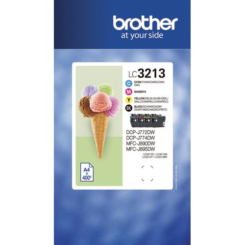 [385227] BROTHER Multipack LC 3213 4 couleurs (dont eco-taxe de 0,02 €)