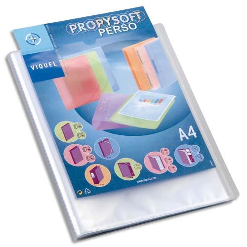 [086744] VIQUEL Protège-documents personnalisable 60 vues, 30 pochettes PROPYSOFT incolore