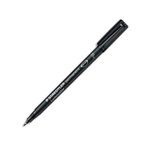 [087467] STAEDTLER Feutre multi-usages pour support lisse LUMOCOLOR Encre noire permanente Pointe fine de 0,6mm