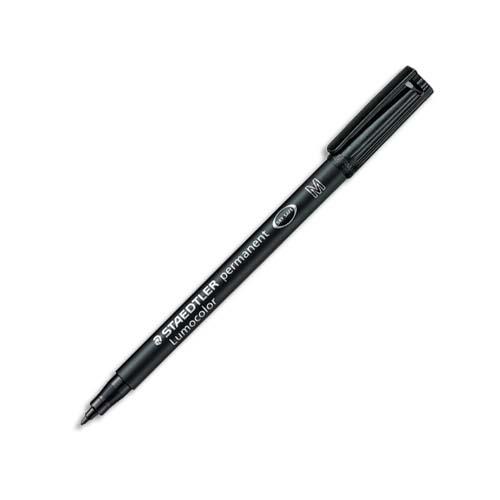 [087548] STAEDTLER Feutre multi-usages pour support lisse LUMOCOLOR Encre noire permanente Pointe de 1mm