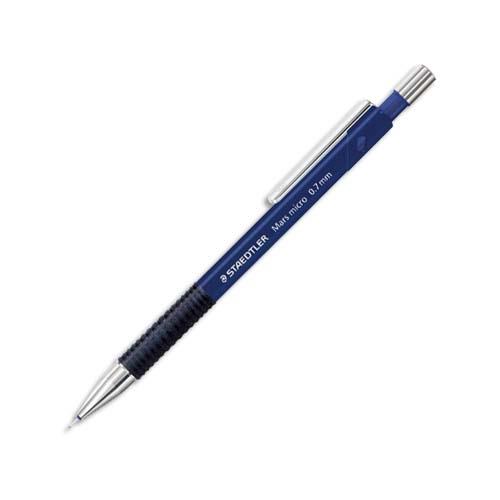 [087637] STAEDTLER Porte-mine technique 0,7 mm rechargeable corps plastique Bleu grip caoutchouc MICRO 775