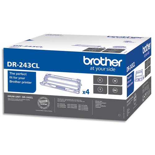 [392901] BROTHER Pack de 4 Tambours noir/cyan/magenta/jaune DR243CL (dont eco-taxe de 0,20 €)
