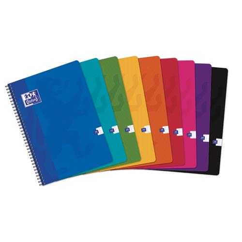 [106589] OXFORD Cahier Color Life spiralé 100 pages grands carreaux Seyès grand format 21x29,7cm. Couverture carte