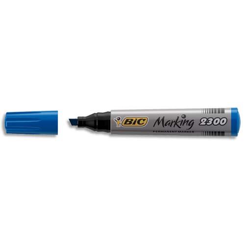 [021377] BIC Marking 2300 ECOlutions Marqueurs Permanents à Pointe Moyenne Biseautée - Bleu