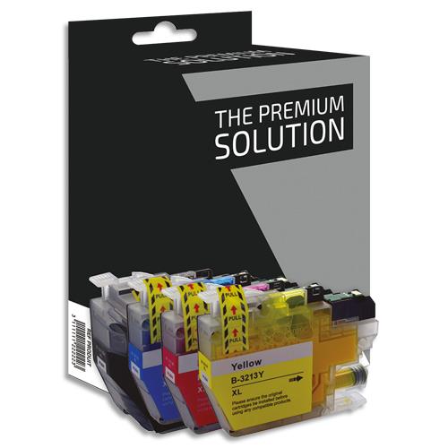 [440510] PSN Pack de 4 cartouches compatibles jet d'encre Brother LC3213 B8B3213B/CL