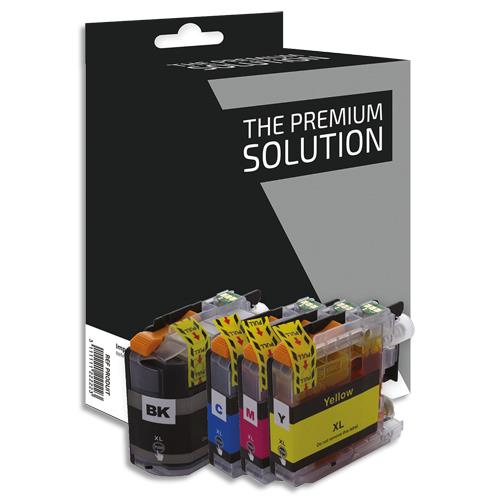 [440511] PSN P/4 Cartouche compatible jet d'encre noir cyan magenta jaune Brother LC223, B8B223B/CL (dont eco-taxe de 0,08 €)