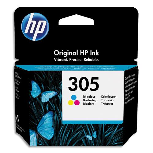 [441265] HP 305 Cartouche d'Encre Trois Couleurs Authentique (3YM60AE) (dont eco-taxe de 0,02 €)