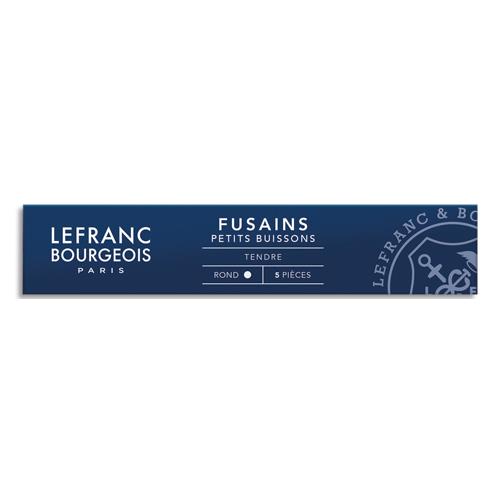 [128612] LEFRANC BOURGEOIS Etui 5 fusains PETIT BUISSON. Tracé Noir