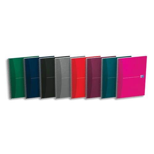 [131255] OXFORD Cahier spiralé Essentials 21x29,7 180 pages 5x5. Couverture carte souple assortie